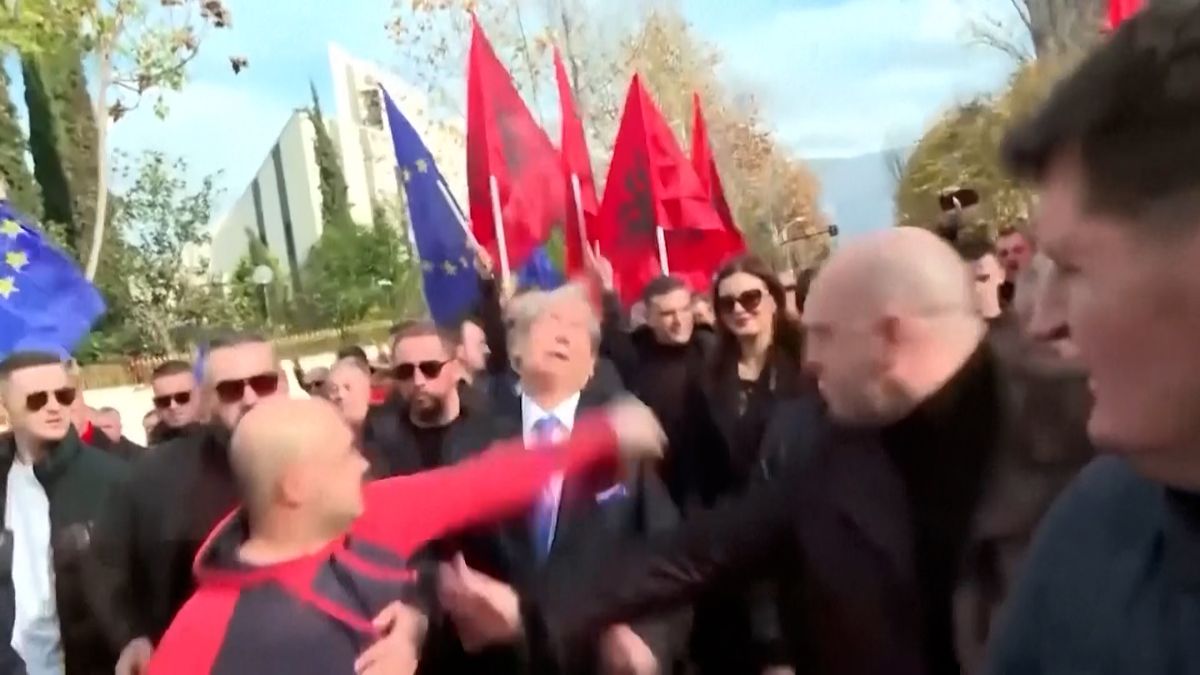 Albánský opoziční vůdce dostal pěstí
